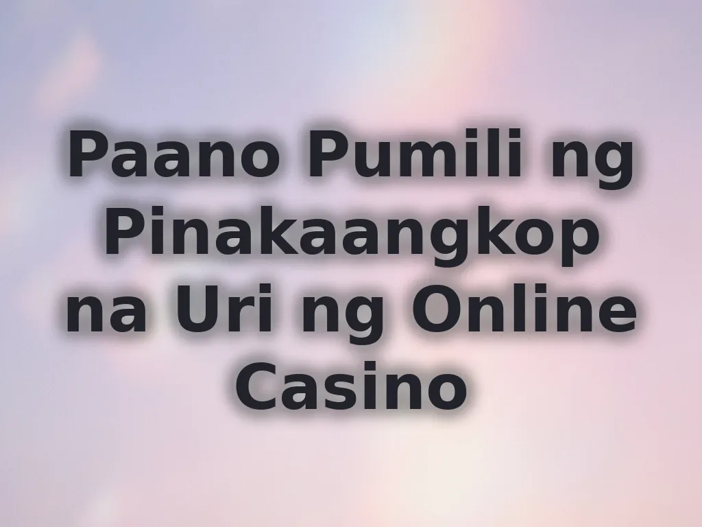 Casino categories guide